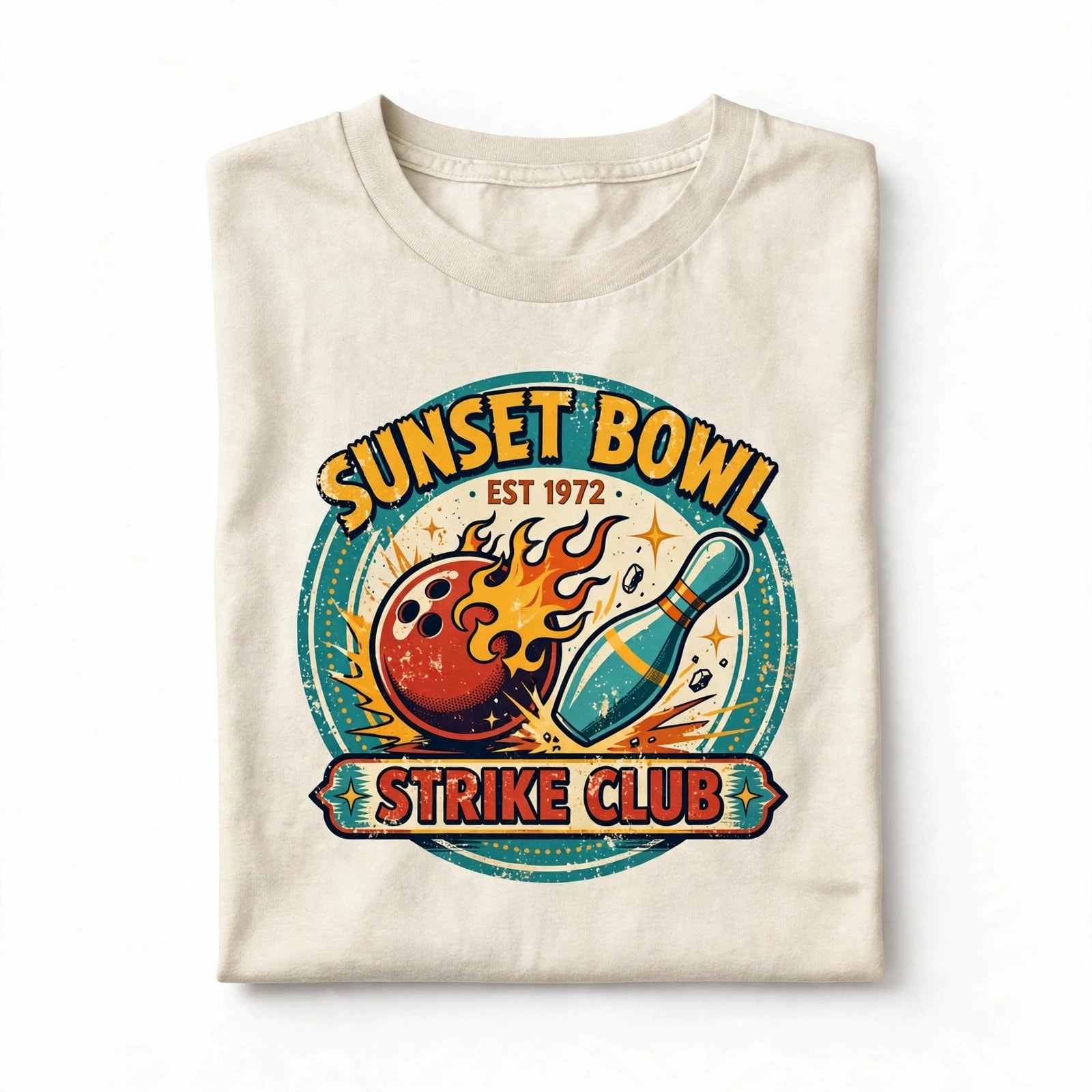 Vintage Bowling Graphic Tee – Retro Alley Style Shirt